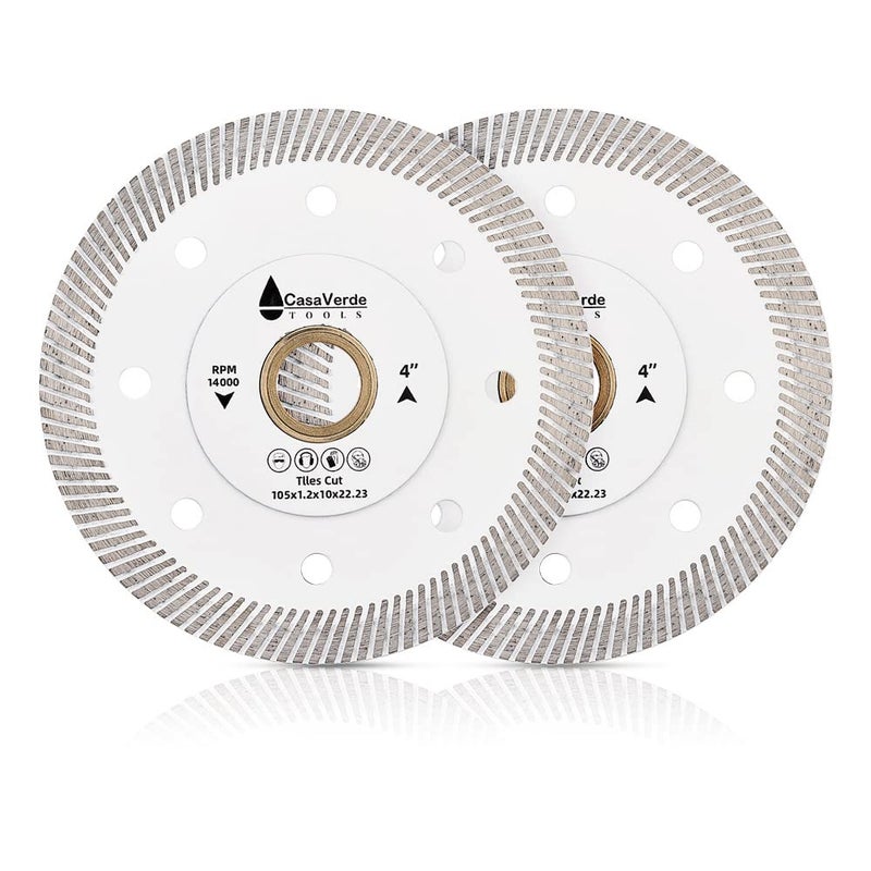 Casaverde 2pc/Lot 4 in Super Thin Dry Wet Diamond Porcelain Saw Blades - Image 3